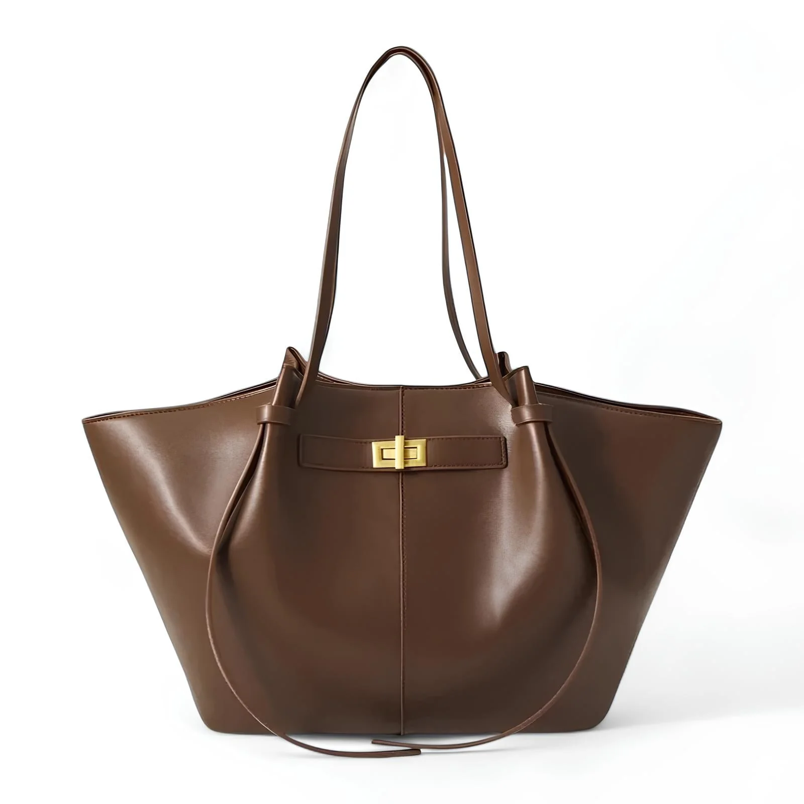 LYRA – Grand Sac à Main Noir en Cuir PU - Image 9